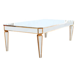 Mirror Legs Table |  Shiny Gold Mirror Dinning Table | Dinning Table with Gold Accents