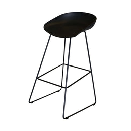 Moto Black Bar Stool