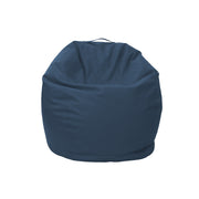 Blue bean bag chair on a white background