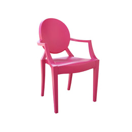 Pink chair on a white background