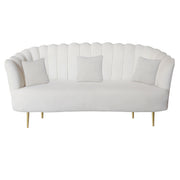 RIPPLE 3 Seaters Sofa Beige Velvet | Classic Luxury Event Sofa