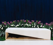 Gold Base Rectangular Bridal Bench | Event and Bridal Seating