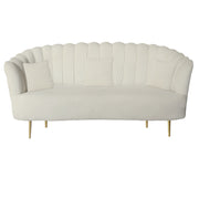 RIPPLE 3 Seaters Sofa Beige Velvet | Classic Luxury Event Sofa