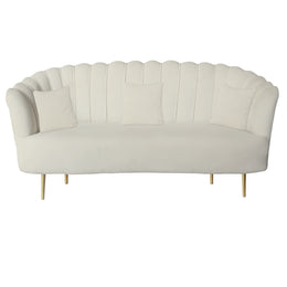 RIPPLE 3 Seaters Sofa Beige Velvet | Classic Luxury Event Sofa