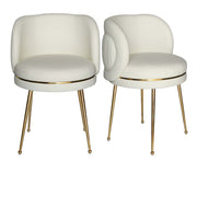 Rosevera Chair - Leather Dinning Chair | Golden Legs Chair