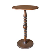 Round Bar Cocktail Table Wood | Vintage Accent Cocktail Table