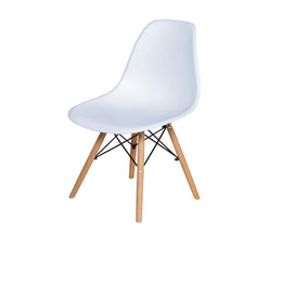 Scandinavian White armless Chair