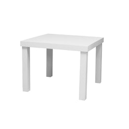 Kids White square table on a white background