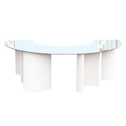 Mirror Top Table Halfmoon Table