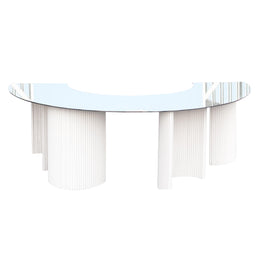 Mirror Top Table Halfmoon Table