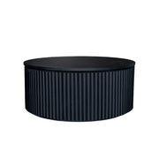 Terra Black Round Coffee Table | Round Modern Coffee Table |