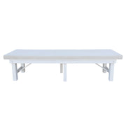 White folding table on a white background