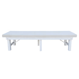 White folding table on a white background