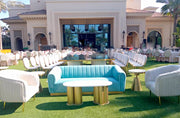Velvet Green 3 Seater Sofa, Luxe Comfort