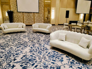RIPPLE Single Sofa Beige Velvet | Wedding Sofa | Party Comfy Sofa