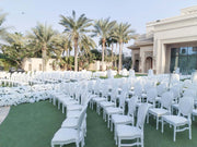 Louis Resin White Vinyl Back Chair | White Party Chair | White Wedding Chair
