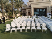 Louis Resin White Vinyl Back Chair | White Party Chair | White Wedding Chair