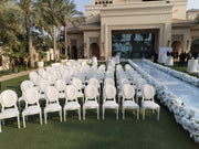 Louis Resin White Vinyl Back Chair | White Party Chair | White Wedding Chair