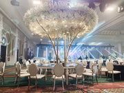 Dior Silver Chair | Silver Leather Dinning Chair | White Luxury Event Dinning Chair