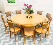 Churchill Rattan Seat Chair | Wooden Party Chair for Rent