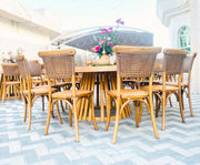 Churchill Rattan Seat Chair | Wooden Party Chair for Rent