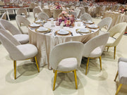 SAARINEN Chair | Velvet Chair With Golden Legs