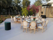 Dior Antique Painting Beech Wood Frame | Event Bistro Dinning Chair