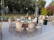 Dior Antique Painting Beech Wood Frame | Event Bistro Dinning Chair