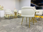 Rosevera Chair - Leather Dinning Chair | Golden Legs Chair