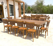 Churchill Rattan Seat Chair | Wooden Party Chair for Rent