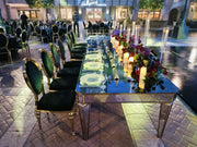 Throne King Chair Black | Black Velvet Gold Dinning Chair
