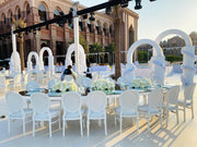 Louis Resin White Vinyl Back Chair | White Party Chair | White Wedding Chair
