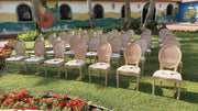 Antique Painting Rattan Wood Chair | Elegant Modern Rattan Dinning Chair