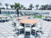 Louis Resin Chair Clear Oval Back White | Modern Transparent Back Dinning Chair