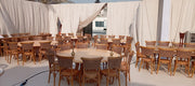 Churchill Rattan Seat Chair | Wooden Party Chair for Rent