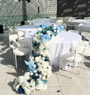 Audrey Dining Chair White Tidy Fabric | Upscale Dining Chair | Boucle Fabric Dinning