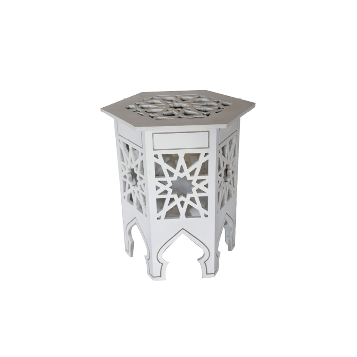 White Arabic Coffee Table | Traditional White Arabic Table | Elegant M ...