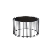 Wire Black Coffee Table | Wireframe Coffee Table | Black Glass Top Contemporary Design Coffee table