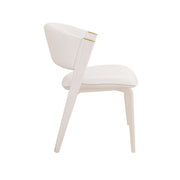 Zika Vanity Chair | Modern Luxury Dinning Chair | Leather Upholstered Dinning Chair