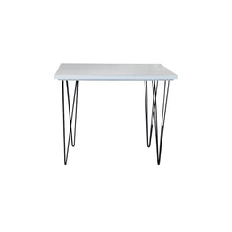 Hairpin Grand Square Dining Table | Wooden Sleek Dinning Table