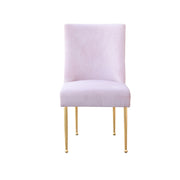 Beatrix Knop Handel Pink | Dinning Chair with Golden Handle | Purple Velvet Dinning Chair