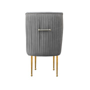Beatrix Knop Handel Grey | Grey Velvet Fabric Upholstery Dinning Chair