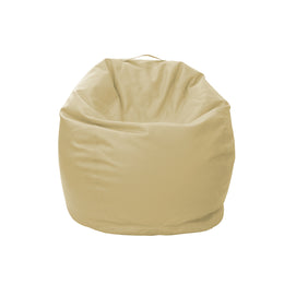 Beige bean bag chair on a white background