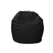 Black bean bag chair on a white background