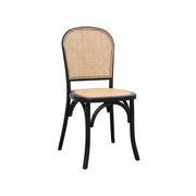 Black Rattan Chair | Party Chair with Vintage Aesthetic