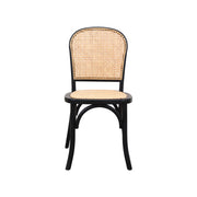 Black Rattan Chair | Party Chair with Vintage Aesthetic