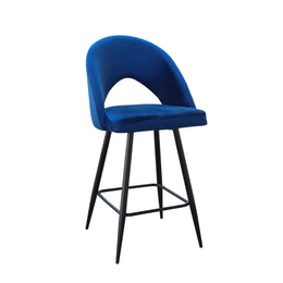 Blue Velvet Bar Stool