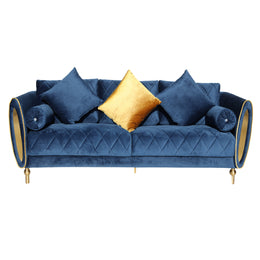 Blue Velvet 3 Seater Sofa