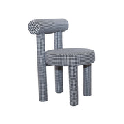 Chair with checkered pattern on a white background