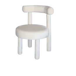 Carmela Curve Beige Chair | Light Luxury | Creative Dinning